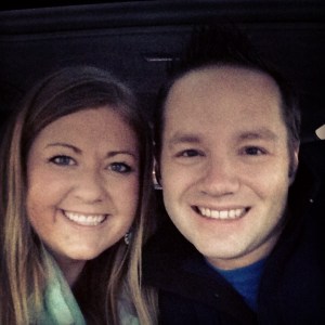 The morning of, enjoying a 7 am date with my husband :)