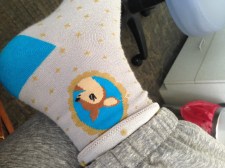 Boone on the left and Crockett was on the right sock.