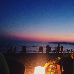 We had an amazing dinner on the beach one night - what a view!