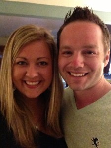 Getting ready for dinner one night.